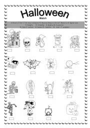 English Worksheet: Halloween