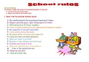 English Worksheet: School rules