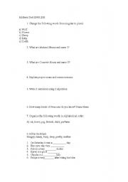 English Worksheet: English test