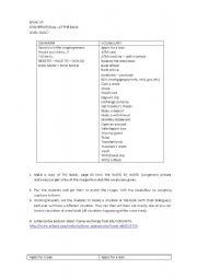 English Worksheet: AT THE BANK