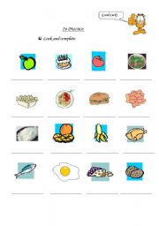 English worksheet: Food