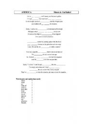 English Worksheet: America_song