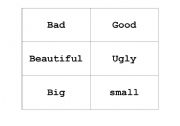 English worksheet: Opposing adjectives