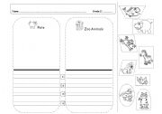 English worksheet: animals(pet/zoo)