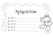 English Worksheet: My English Folder