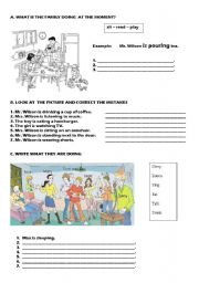 English Worksheet: Present Continuos activities