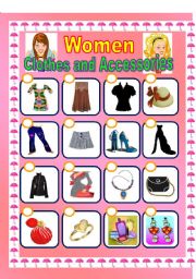 English Worksheet: Clothes and accessories!