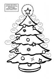 Christmas Tree with antonyms.