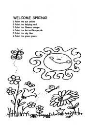 English Worksheet: WELCOME SPRING!!!