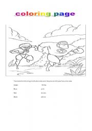 English worksheet: coloring page