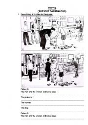 English Worksheet: PRESENT CONTINUOUS