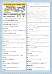 English Worksheet: LETS PRACTISE ACTIVE/ PASSIVE VOICE!