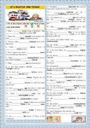 English Worksheet: LETS PRACTISE VERB TENSES!