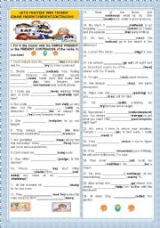 English Worksheet: LETS PRACTISE VERB TENSES-SIMPLE PRESENT/PRESENT CONTINUOUS