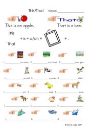 English Worksheet: This or That worksheet