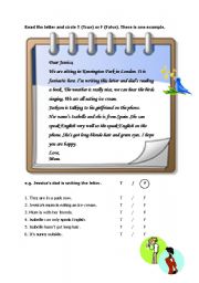 English Worksheet: reaidng