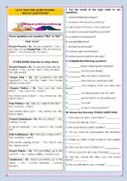 English Worksheet: LETS PRACTISE QUESTIONING - YES/NO QUESTIONS!