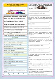 English Worksheet: LETS PRACTISE QUESTIONING- QUESTION WORDS