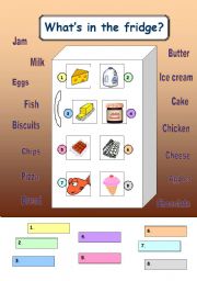 What’s in the fridge (4 pages for kids)
