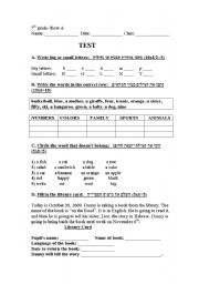 English Worksheet: a placement test for the ontermediate level