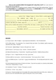 English Worksheet: NEWSPAPER STORY