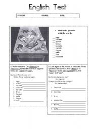 English Worksheet: There is/are, some/any, countable/uncountable