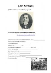 English Worksheet: Levi Strauss (part 1)