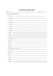 English Worksheet: Vocab-Tricky every day words