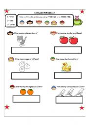 English Worksheet: there is ,there are