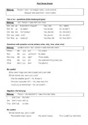 English worksheet: Past Tense Simple