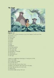 English Worksheet: The Jungle Book