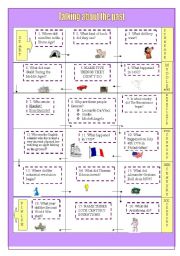 English Worksheet: Talking about the past game. CLIL. Social Studies.