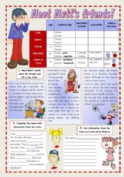 English Worksheet: MEET MATTS FRIENDS!