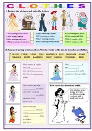 English Worksheet: Clothes and accessories