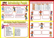 English Worksheet: Introducing people