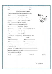 English Worksheet: simple present -test