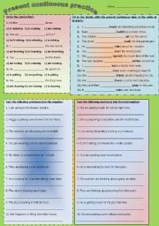 English Worksheet: Simple Present Practice