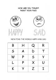 English worksheet: feelings