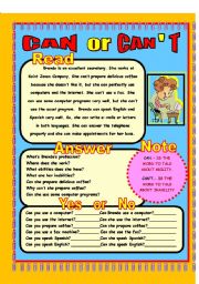 English Worksheet: Brenda the secretary!