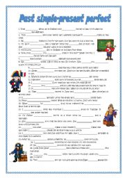 English Worksheet: Past simple-present perfect