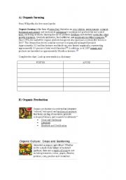 English Worksheet: Organic Farming