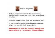 English Worksheet: Animals and Colors