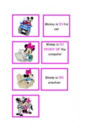 English Worksheet: Memory Game --> Prepositions -- Part 03