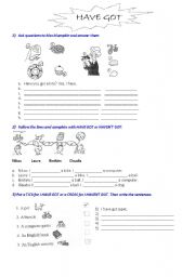 English Worksheet: Have got! 