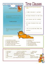 English Worksheet: TIME CLAUSE