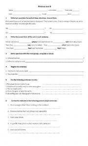 English Worksheet: English Test