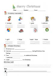 English worksheet: Christmas