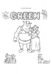 English Worksheet: green