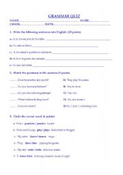 English worksheet: likes and dislikes