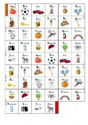 English Worksheet: Abc board game